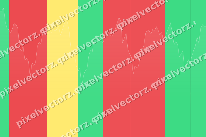 Glowing neon chart background in red and orange