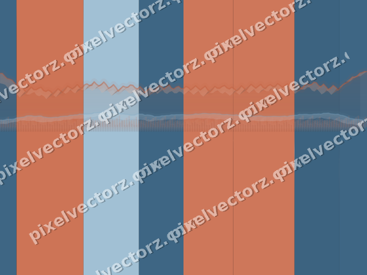 Glowing neon chart background in orange and cyan