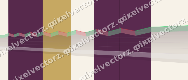 Glowing neon chart background in magenta and amber
