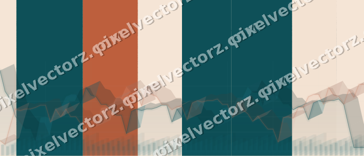 Soft pastel chart background in dark teal and orange