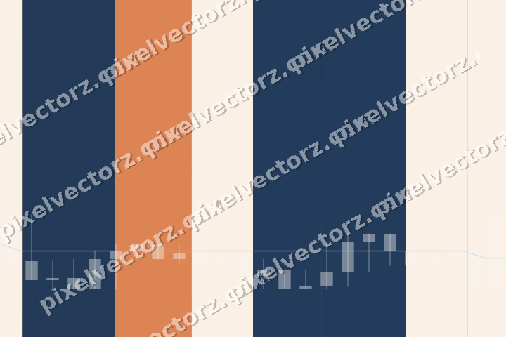 Glowing neon chart background in blue and orange