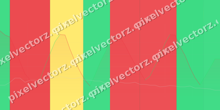 Glowing neon chart background in red and orange