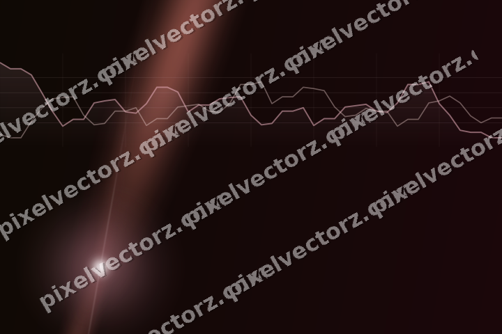 Glowing neon chart background in pink and red
