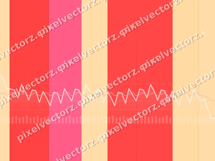 Glowing neon chart background in red and orange