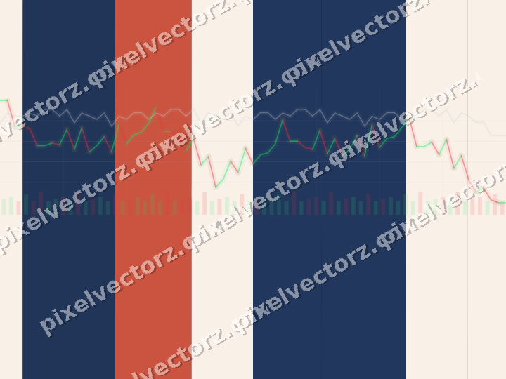 Glowing neon chart background in blue and red