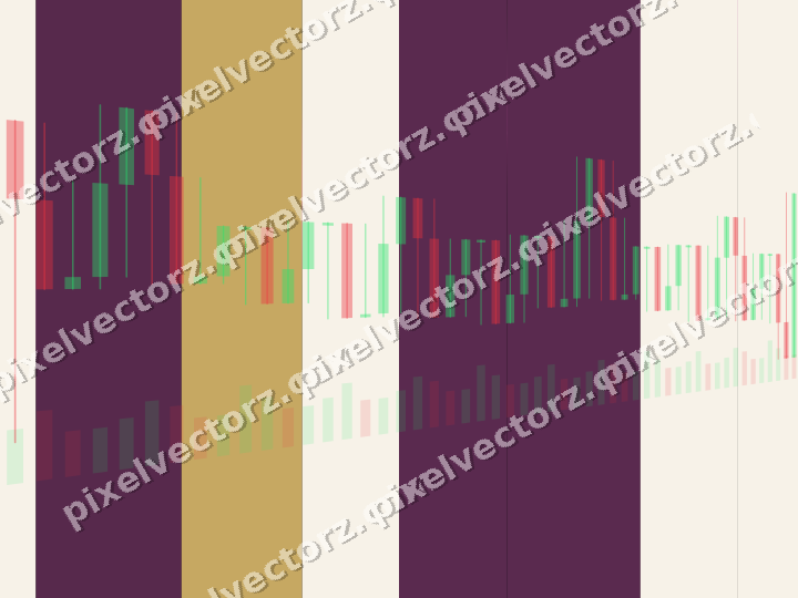Glowing neon chart background in magenta and amber