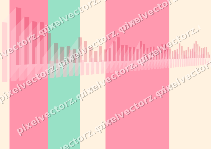 Soft pastel chart background in pale pink and pale amber
