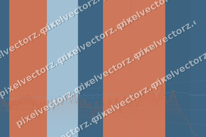 Glowing neon chart background in orange and cyan