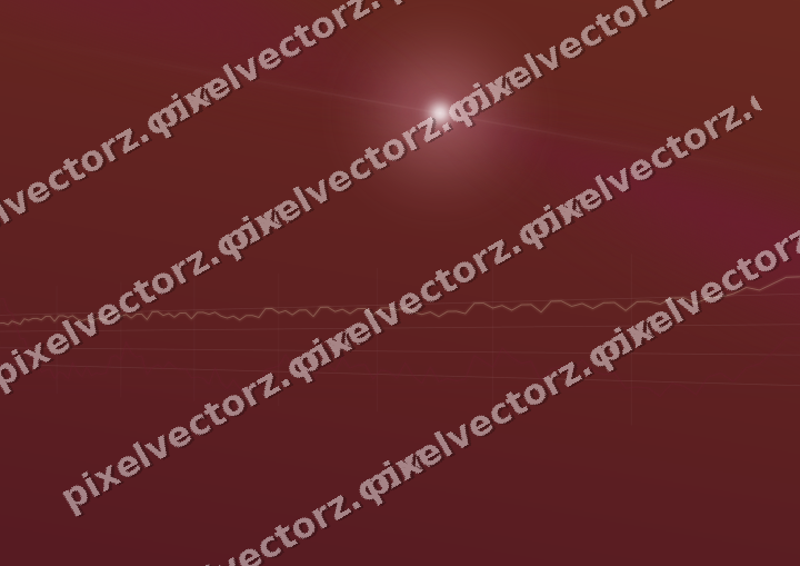 Glowing neon chart background in dark pink and red