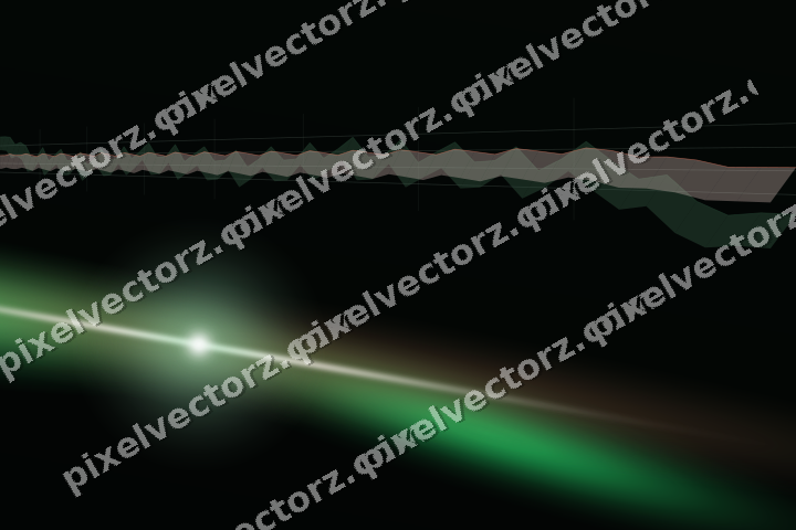 Glowing neon chart background in green and red