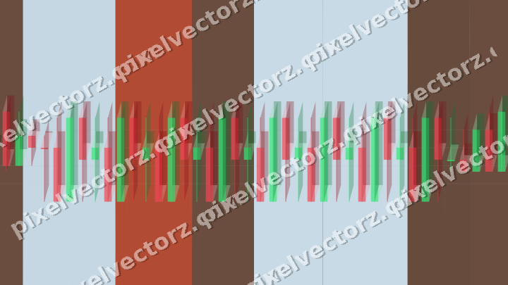 Glowing neon chart background in cyan and red