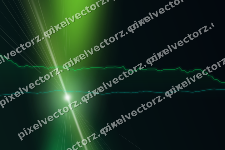 Glowing neon chart background in green and lime