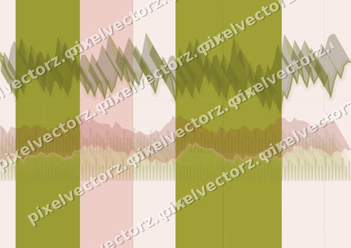 Glowing neon chart background in yellow and red