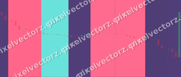Glowing neon chart background in pink and amber