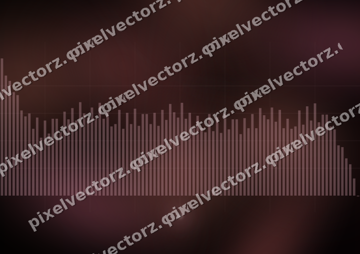 Glowing neon chart background in pink and red