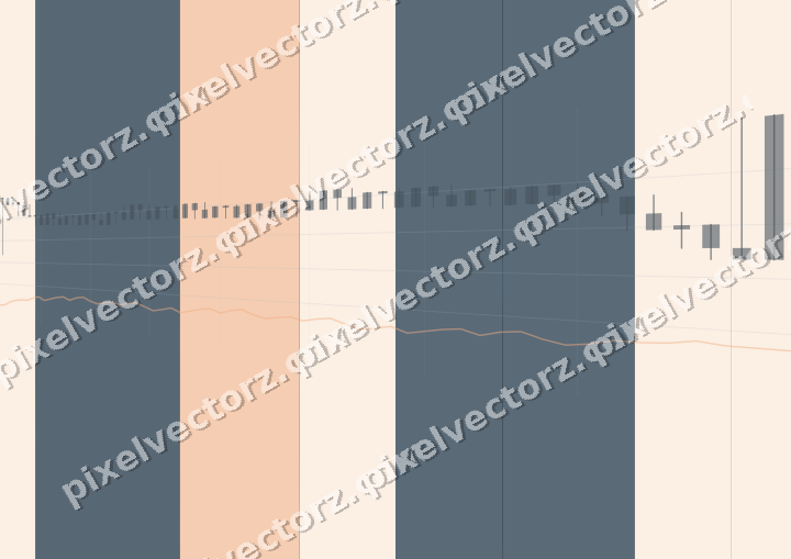Glowing neon chart background in blue and orange