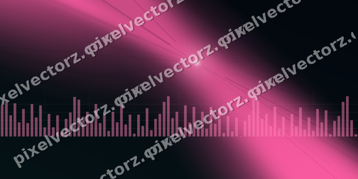 Glowing neon chart background in pink and cyan