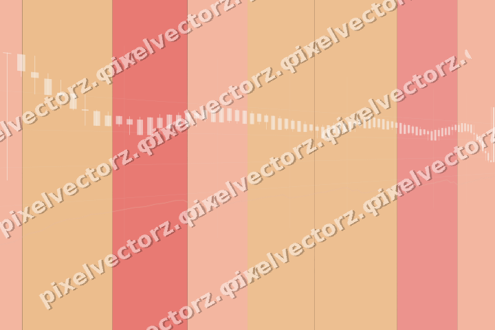 Glowing neon chart background in red and orange