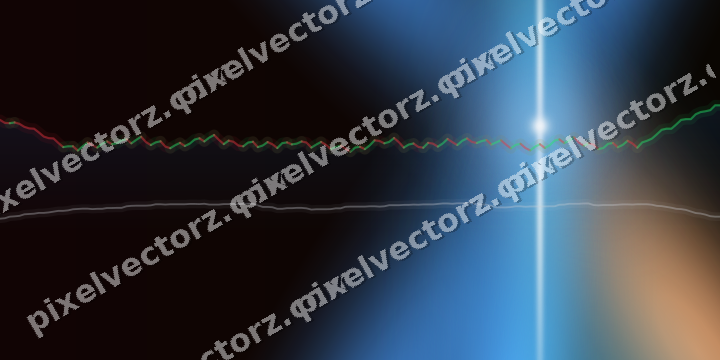 Glowing neon chart background in blue and red