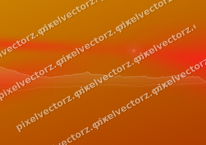 Glowing neon chart background in red and orange