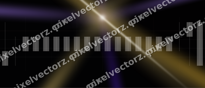 Glowing neon chart background in amber and purple