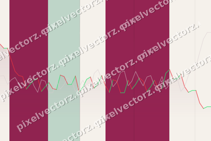 Glowing neon chart background in pink and green