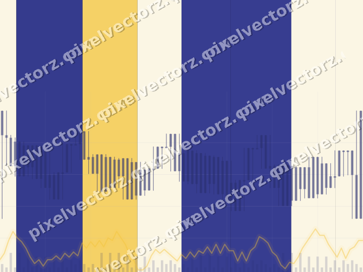 Glowing neon chart background in blue and amber