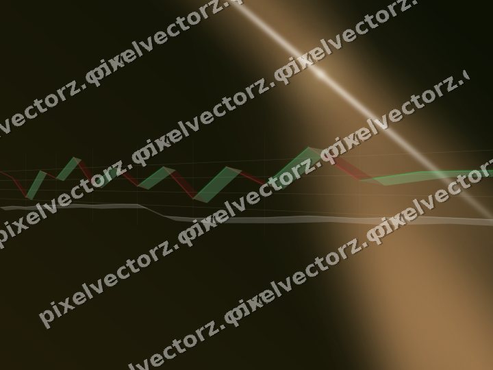 Glowing neon chart background in amber and orange