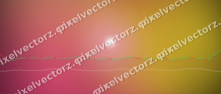Glowing neon chart background in pink and yellow