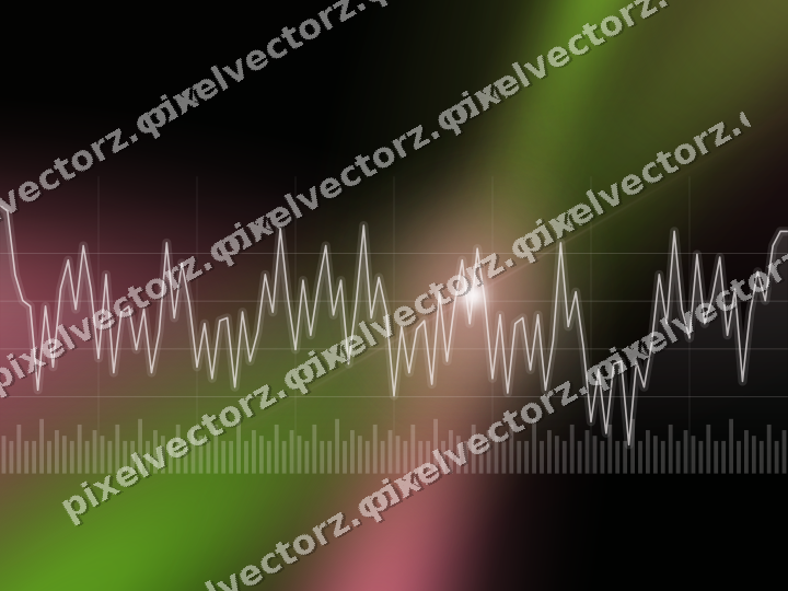 Glowing neon chart background in pink and lime