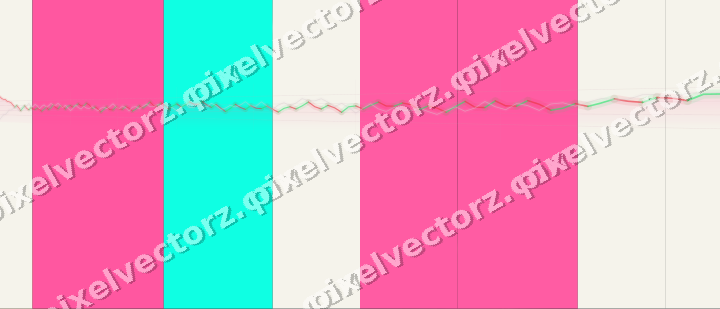 Glowing neon chart background in pink and orange