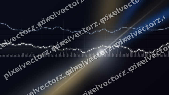 Leuchtender Neon Diagramm Hintergrund in Blau und Bernstein