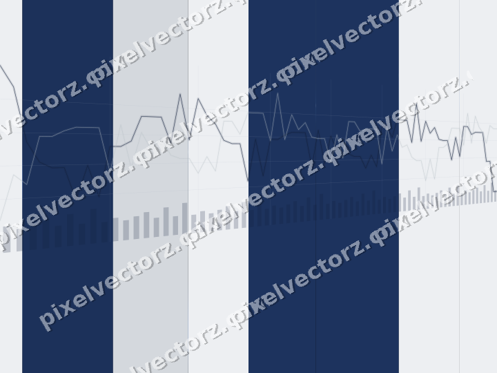 Glowing neon chart background in blue