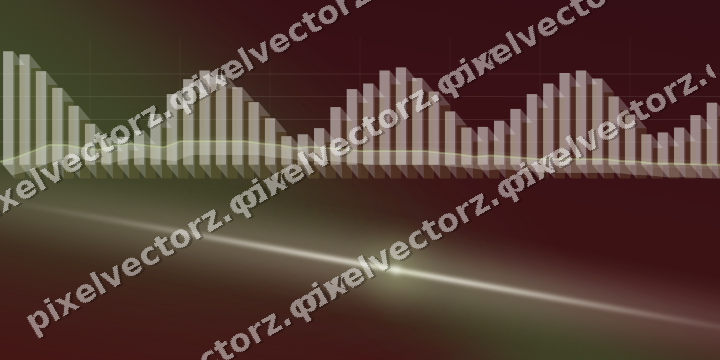 Glowing neon chart background in dark lime and dark pink