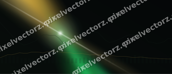 Glowing neon chart background in green and amber