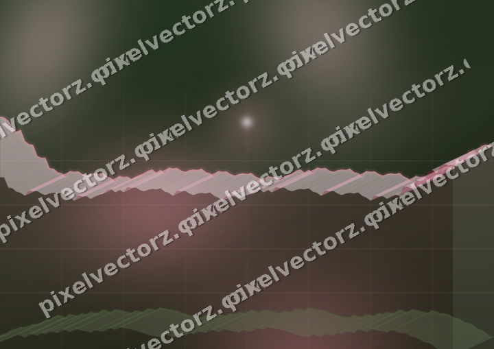 Glowing neon chart background in pink and dark lime