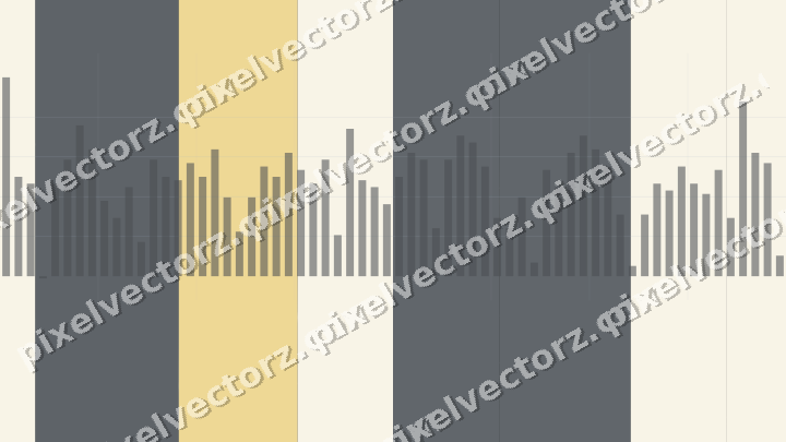 Glowing neon chart background in amber and grey