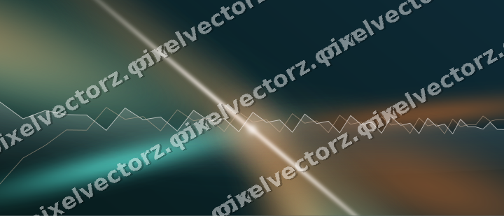 Glowing neon chart background in orange and teal