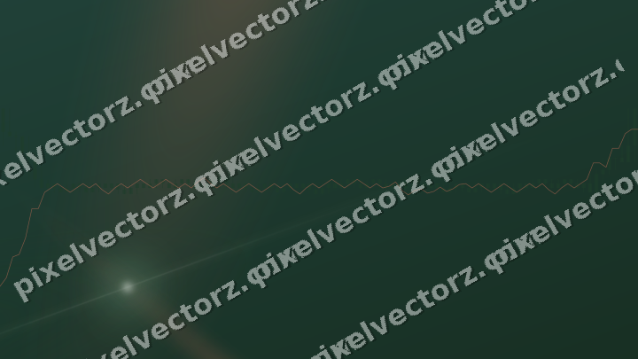 Glowing neon chart background in dark green and red