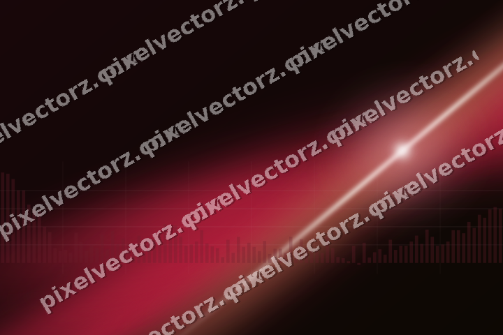 Glowing neon chart background in pink and red