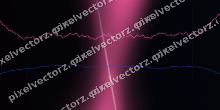 Glowing neon chart background in pink and blue