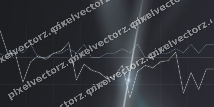 Glowing neon chart background in teal and pale cyan