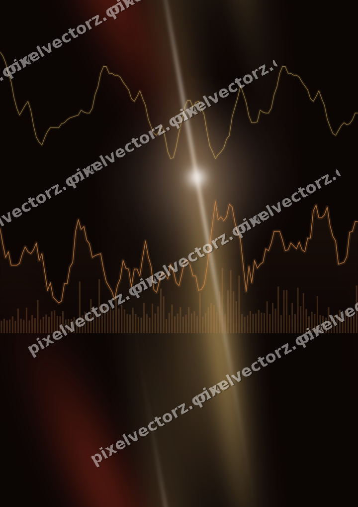 Nahtloser Neon Diagramm Hintergrund in Orange und Bernstein
