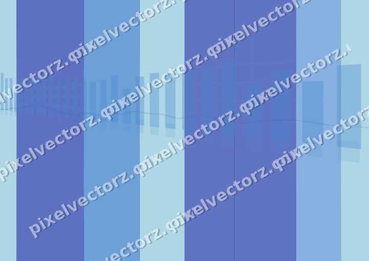 Glowing neon chart background in blue and cyan