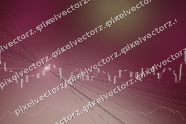 Glowing neon chart background in dark pink and yellow