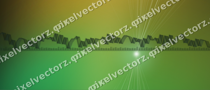 Glowing neon chart background in green and amber