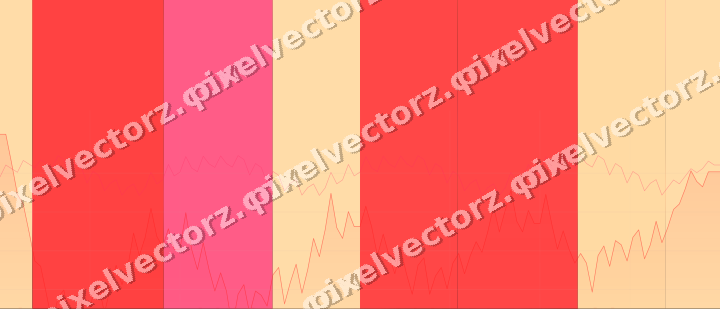 Glowing neon chart background in red and orange