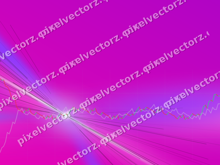 Glowing neon chart background in purple and blue