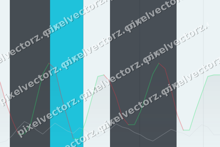 Glowing neon chart background in blue and teal