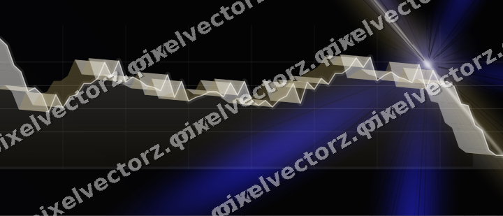 Glowing neon chart background in blue and purple